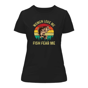 Women Love Me Fish Hate Me T-Shirt for Women